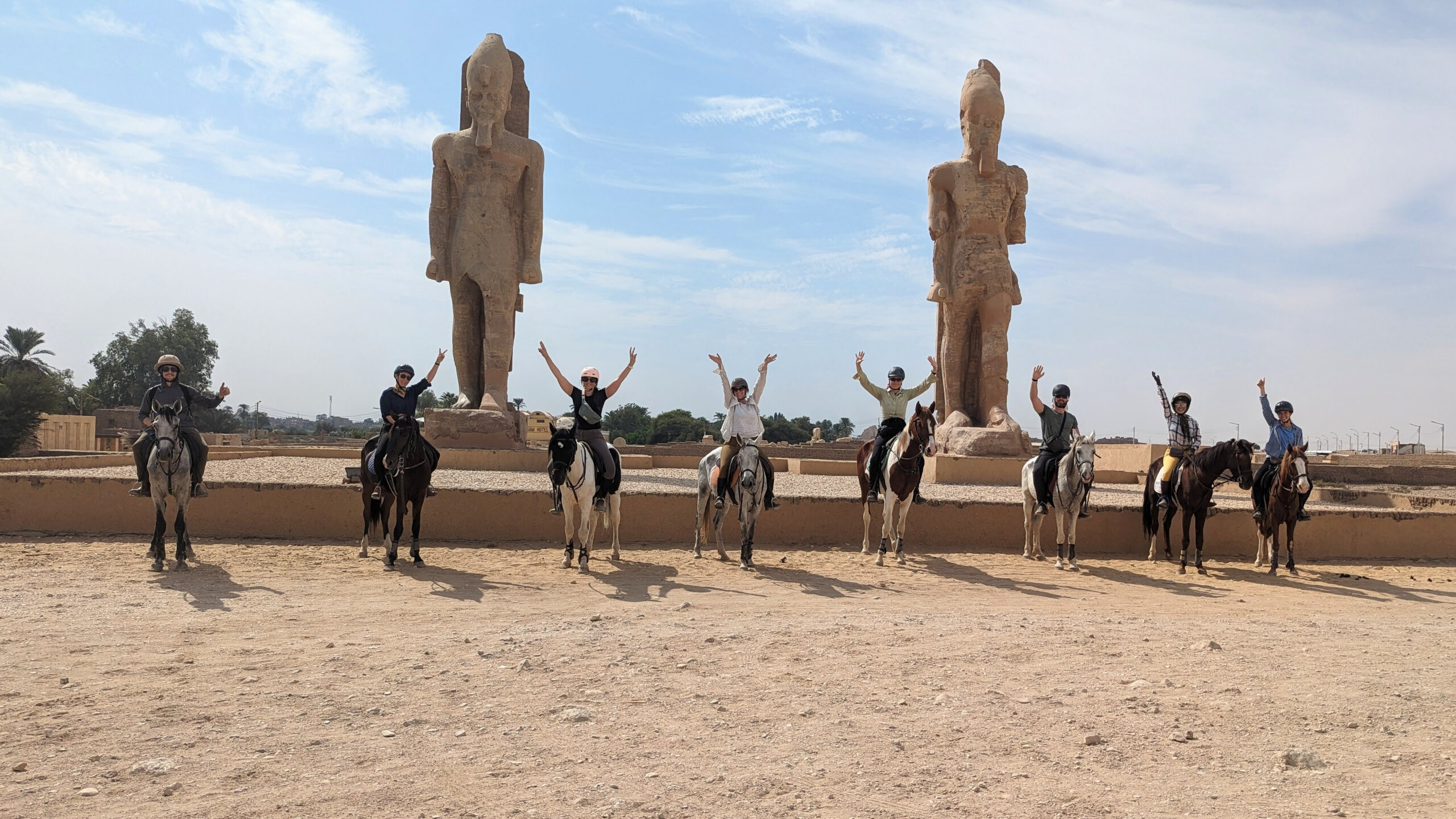 horse-riding-holiday-group-ancient-statues-luxor-west-bank-egypt