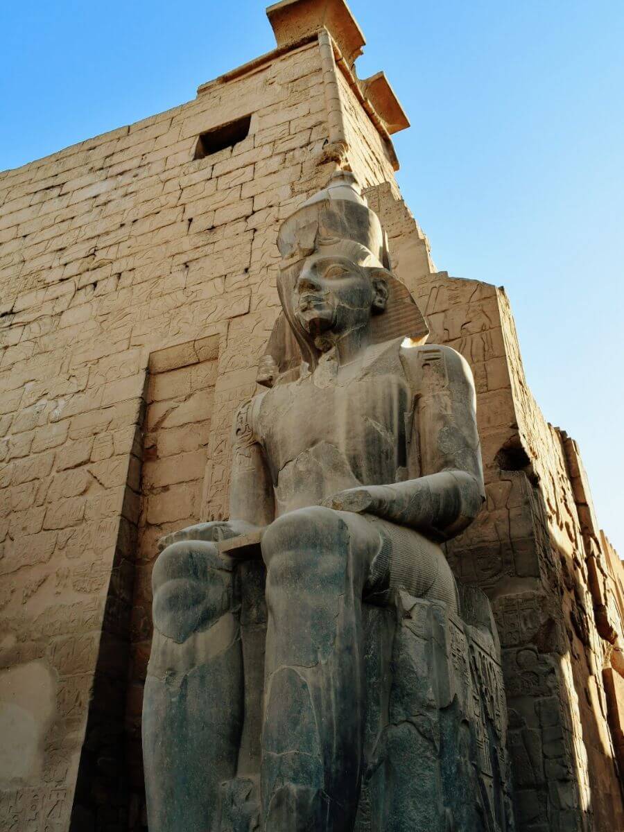 Egyptian Pharaoh Statue at Karnak Temple